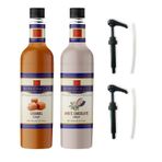 Simonelli 700 ml Karamel Aromalı + 700 ml Beyaz Çikolata Aromalı Kahve Şurubu