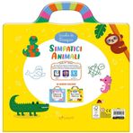 Simpatici animali. Scuola di disegno. Ediz. a spirale. Con 8 acquerelli. Con pennello. Con stencil