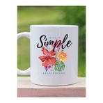 Simple But Significant Çiçek Baskılı Porselen Kupa Bardak 300 ml sd68sd