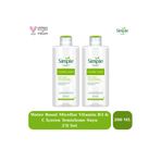 Simple Kind To Skin Micellar Ovalama Gerektirmeyen Gözenek Açıcı Nem Makyaj Temizleme Suyu 200 ml 2'li Set