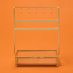 Simple Living 20x7x27 cm Altın Cam Sandıklı Metal Takı Askısı