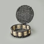 Simple Living Elegant Curves 15x5 cm Siyah Beyaz Dekoratif Saklama Kutusu