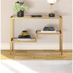 Simple Metal Gold Camlı Dresuar