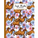 Simple Monthly Planners: Floral Simple Monthly Planners, Pretty Simple Planners Monthly and Year | To Do List, Goals, and Agenda for School, Home and Work, 120 Pages, Size 8" x 10" by Anatoli Ruf