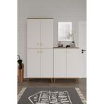 Simple Sp6190 Ayakkabılık 6 Kapaklı Mutfak Dolabı Balkon Dolabı Kiler Banyo Dolabı Çok Amaçlı Dolap Ekru Ceviz