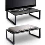 Simple Trending 2 Paket - Basit Trend Monitör Standı Yükseltici, Dizüstü Bilgisayar, Bilgisayar, iMac, Pc, Yazıcı için Kaymaz vantuzlu Metal Masa Düzenleyici Stand, Siyah