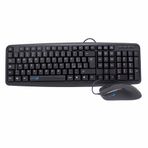 SIMPLETEK - Kablolu Fare ve Klavye Kiti - İtalyan QWERTY Düzeni - 104 Tuşlu | Masaüstü ve Dizüstü Bilgisayar Ofis ve Ev için İdeal
