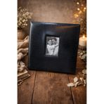 simplex 34 x34 cm Büyük Boy Kare Fotoğraf Albümü 500 Fotoğraflık 10x15 – Siyah / Beyaz / Bordo