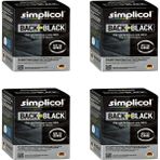 Simplicol Siyah Toz Tekstil Kumaş Boyası ve Renk Tazeleme Canlandırma x 4 Paket