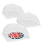 Simply Genius Pop-Up Mesh Gıda Örtüsü Çadır - 43 x 43 cm, Beyaz, 3'lü Paket, Kompakt - Kamp Temelleri ve Piknik Yiyecek Örtüleri - Açık Hava Partisi Temelleri