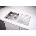 Şimşek 45X85 Lavabo Tezgah Eviyesi Krom Paslanmaz Çelik Unıversal - Parlak Krom - 1