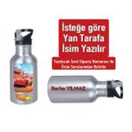 Simsek Maq. Baskılı Pipetli Metal Suluk 600ML. - GÜMÜŞ-05