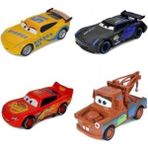 Şimşek Mcqueen U-Toys Şimşek Mcqueen Cars Mater Oyuncak Metal Arabalar 4'lü Set - Renkli