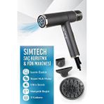 Simtech Saç Kurutma Ve Fön Makinesi, İyonik, Ultra Sessiz , Süper Hızlı Antrasit