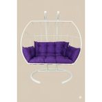 Simurg Salıncak ve Design Çift Kişilik Bahçe Balkon Salıncağı - Damla Salıncak - MOR MİNDER - Beyaz