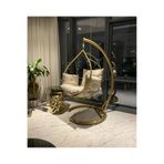 SİMURG SALINCAK VE DESİGN Damla Dalıncak - Armut Salıncak- Balkon Salıncağı- Bej minder