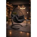 Simurg Salıncak ve Design Xl Damla Salıncak - Büyük Boy Bahçe Balkon Salıncağı - Antrasit
