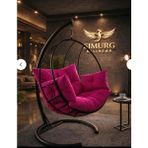 Simurg Salıncak ve Design Xl Damla Salıncak - Büyük Boy Bahçe Balkon Salıncağı - Fuşya