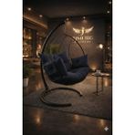 Simurg Salıncak ve Design Xl Damla Salıncak - Büyük Boy Bahçe Balkon Salıncağı - Lacivert