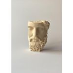 Sin İstanbul Zeus Büst Heykel Biblo Bej
