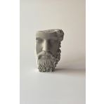 Sin İstanbul Zeus Büst Heykel Biblo Gri