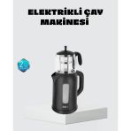 Sinbo Elektrikli Çay Makinesi 1.7 L Su Isıtıcı Ve Cam Demlikli Güvenli Kullanım Mir50806056
