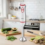 Sinbo Paslanmaz Çelik Bıçaklı El Blenderi, 400 Watt & Sessiz Motor & 2 Kademe Hız Ayarı SHB-7514 - Beyaz - Kırmızı