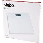 Sinbo SBS-4451 Dijital - Pilli Beyaz Cam Banyo Baskül Terazi Tartı LCD Ekran 180KG/100GR 26X26CM (4172)