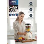 Sinbo SHB-7516 Turbo Blender - Smoothie Blender - 1.5 Litre Cam Hazne-Krem D-00005221