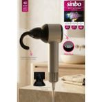 Sinbo SHD-1756 Bldc Saç Kurutma Makinesi 800W 110.000 Rpm Dijital Ekranlı, Anti-Statik Başlıklı - Gri