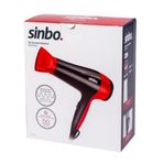 Sinbo Shd 7093 Siyah Kırmızı Saç Kurutma Makinesi