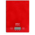 Sinbo SKS-4519 Kırmızı Mutfak Terazisi 5KG Hassasiyetli Güç Tasarruflu LCD Ekran