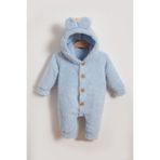 Sincap Baby Wellsoft Pelüş Kız-Erkek Çocuk Düğmeli Kapüşonlu Kışlık Bebek Uyku Tulumu Çocuk Kostümü