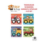 Sincap Kitap Tekerlekler Iş Başında Hareketli Kitaplar 4 Kitap Set Inşaat,çiftlik,taşıyıcı,acil Yardım Araçlarım
