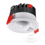 SINCELIGHT LED 12W PIR hareket sensörü tavan için gömme ışık (delik kesimi Φ75mm), karanlıkta otomatik açma/kapama, koridor, ön kapı vb. için hareket dedektörlü downlight