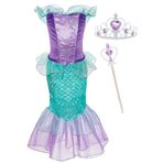 Sincere Party Kız Deniz Kızı Prenses Elbise Ariel Cosplay Elbise Ariel Taç 3-4 Yaş