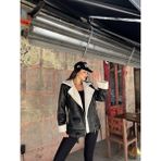 Sindi Moda Linda Tasarım Içi Kürklü Kaban 10028 - 36 - 001-Siyah