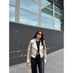 Sindi Moda Melina Peluş Crop Kaban 1951 - 36 - Taş