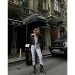 Sindi Moda Ribana Detay Crop Kaban 2148 - Acı Kahve - 40