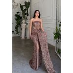 Sindimoda Birce İşlemeli Transparan Detay Kuyruklu Abiye 1163