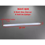 Sindoo T5 8W 6V Sinek Ampulu Floresan (Mavi Işık)