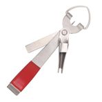 Sinek balıkçı kesici, balık tutma kırpanlar - Paslanmaz çelik balıkçı pensesi kanca kalıntıları,Kaymaz pense ve kanca kalıntıları, 4'ü 1 sinek bağlama ekipmanı, av ürünleri