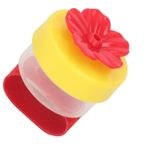 Sinek Kuşu Besleme Halkası Parlak Renk Canlı Çiçek Pratik El Sinek Kuşu Besleme Aracı Çıkarılabilir Kuşlar Için (YELLOW)