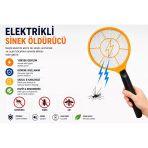 Sinek Öldürücü Raket Şarjlı Elektrikli Elektronik Sivrisinek Öldürücü Haşere Öldürücü