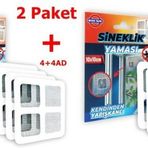 Sineklik Yaması Sineklik Tamir Bantı Kendinden Yapışkanlı 10x10cm 4ad X2 Paket