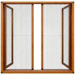 Sineklikstore Akordiyon Duble Kapı Sinekliği – 140 x 240 cm – Demir, Ahşap, Çelik, Pimapen ve Alüminyum ile Uyumlu - AÇIK KAHVE;Açık Kahve