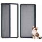Sineklikstore Akordiyon Kapı Kedi Sinekliği – 100 x 220 cm – Antrasit Gri – Demir, Ahşap, Çelik, Pimapen ve Alüminyum ile Uyumlu