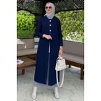 Sinem Çelik Örme Triko Hırka Lacivert - Standart - Fashion