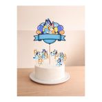 Sinem Gift Bluey Konseptli Pasta Süsü - Bluey Doğum Günü Pasta Süsü - Bluey Konseptli Cupcake Süsü