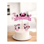 Sinem Gift Minnie Mouse Konseptli Pasta Süsü - Minnie Mouse Konseptli Doğum Günü - 6 lı Cupcake Süsü